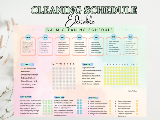 Calm Cleaning Schedule