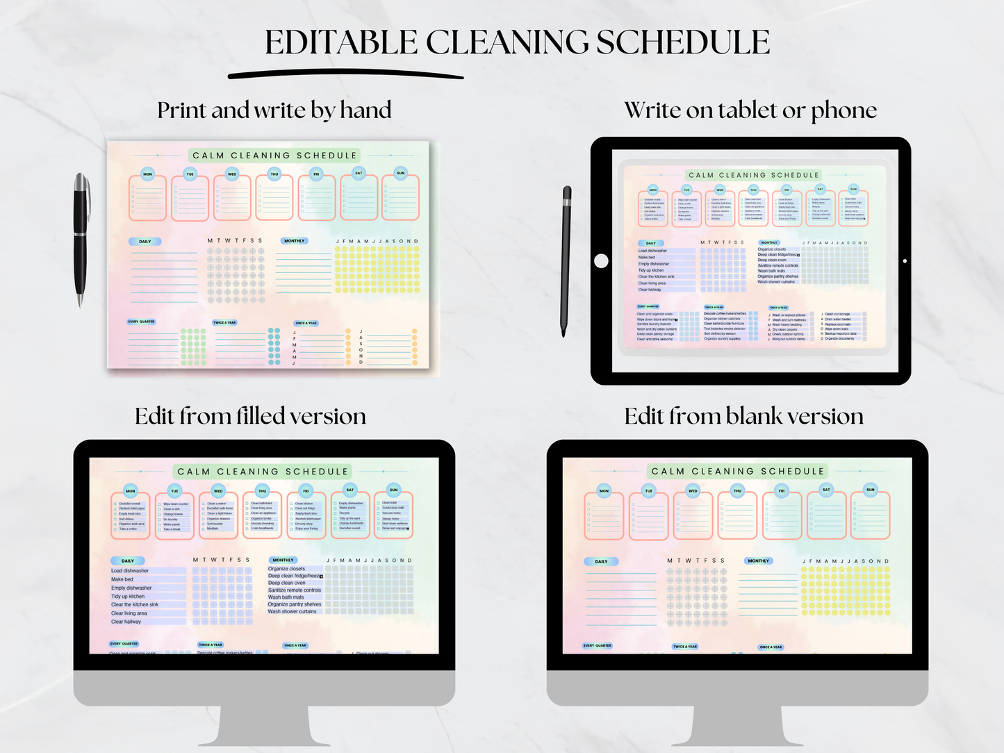 Calm Cleaning Schedule