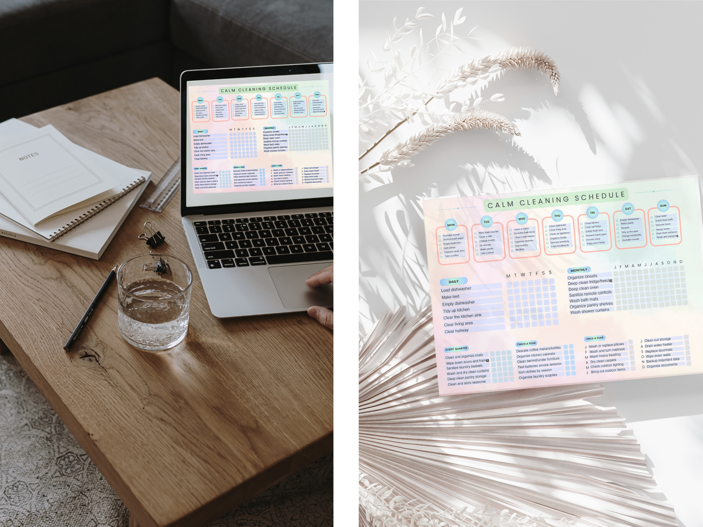 Calm Cleaning Schedule