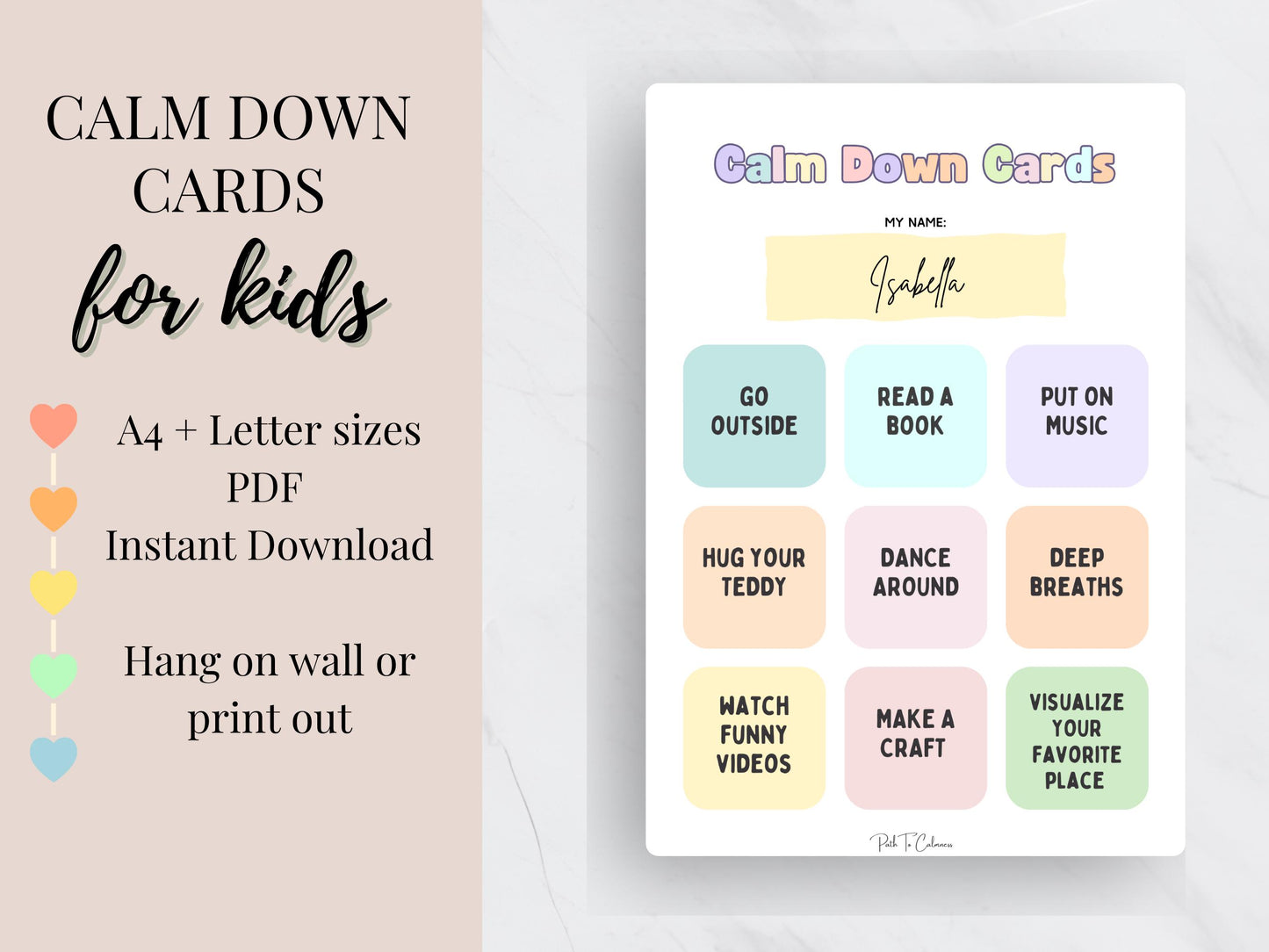 Emotional Support for Kids: Calm Down Cards