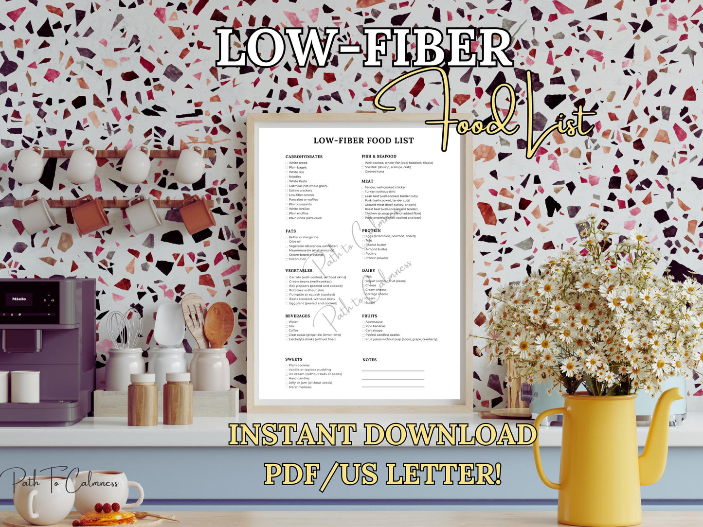 Low Fiber Food List