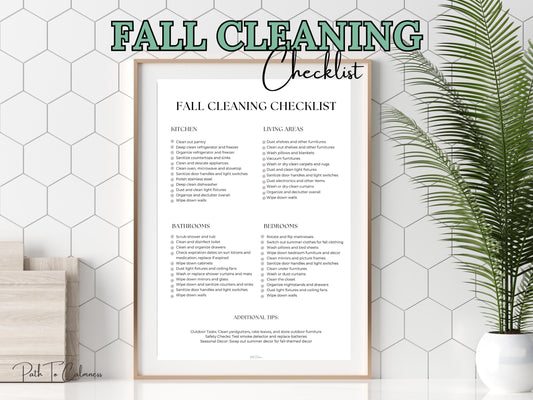 Fall Cleaning Checklist