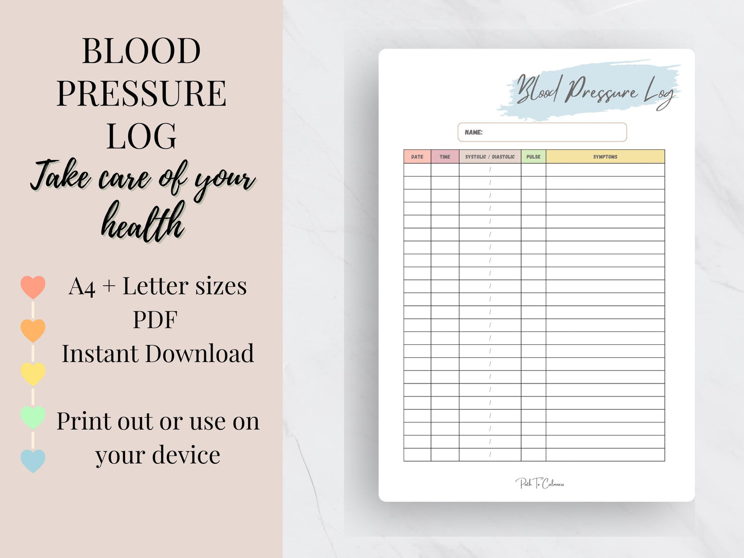 Blood Pressure Log