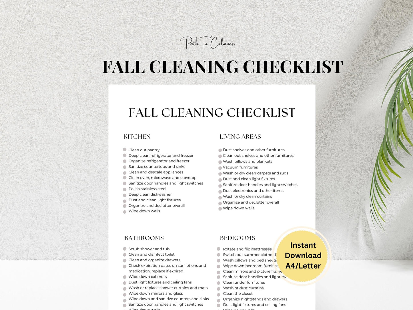 Fall Cleaning Checklist