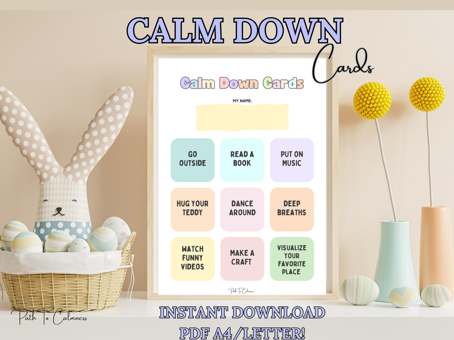 Emotional Support for Kids: Calm Down Cards