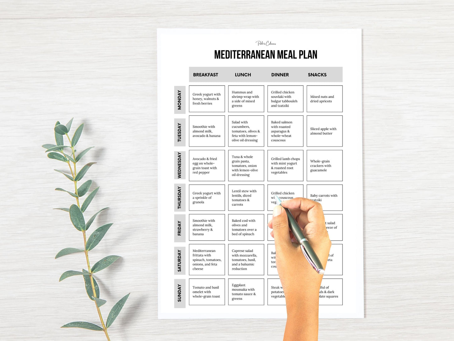 Mediterranean Meal Plan