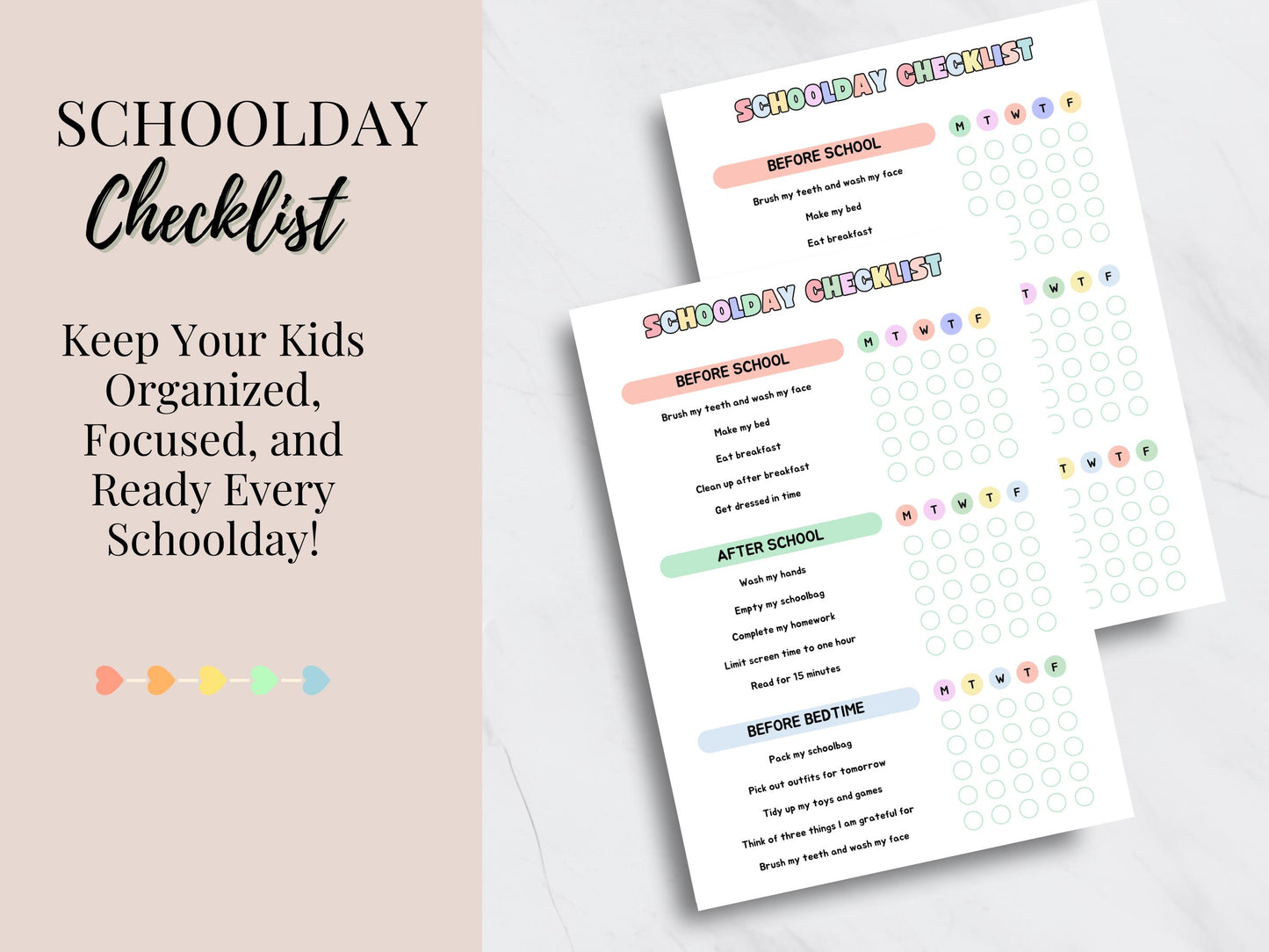 Kids Schoolday Checklist