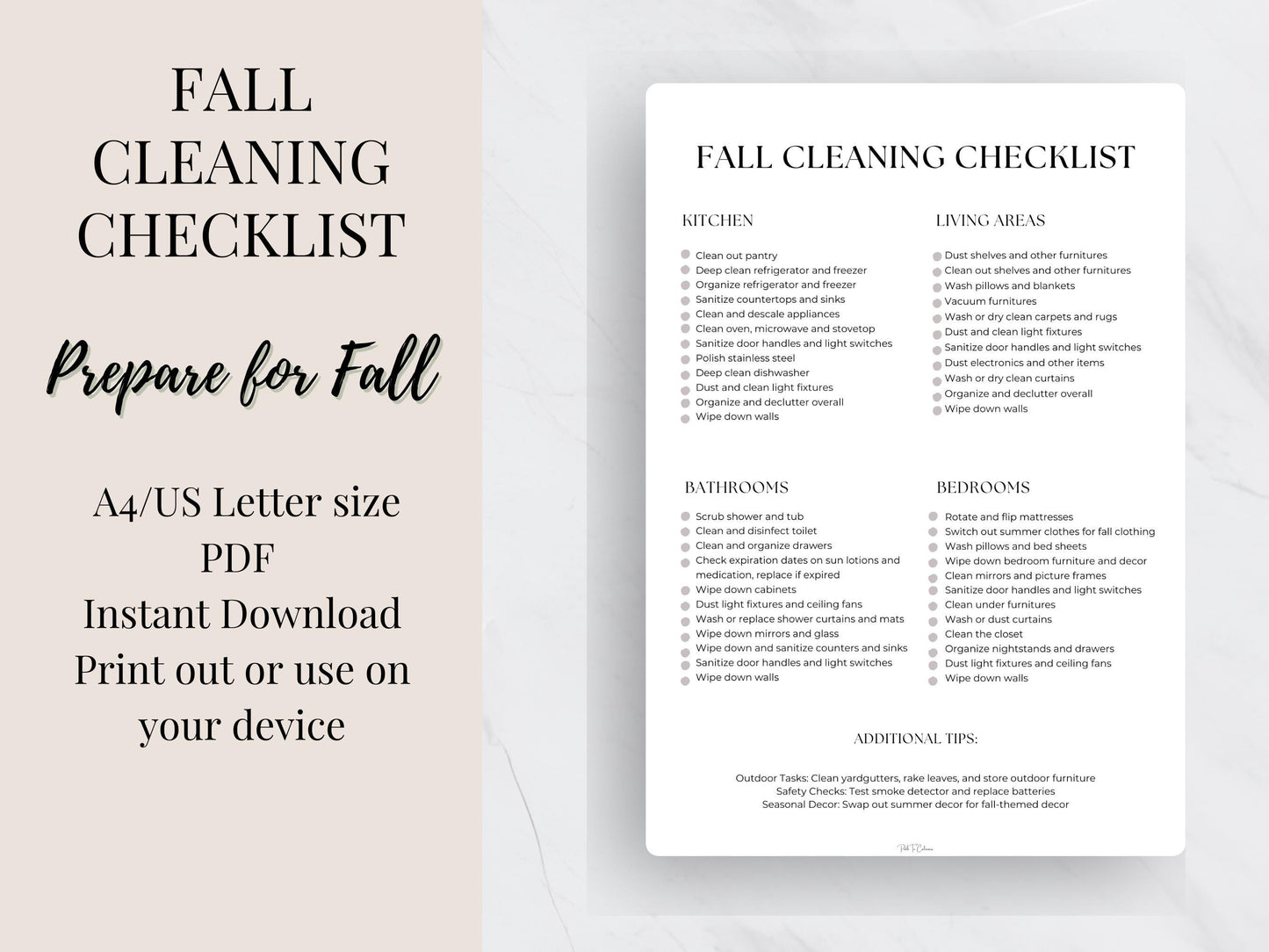 Fall Cleaning Checklist