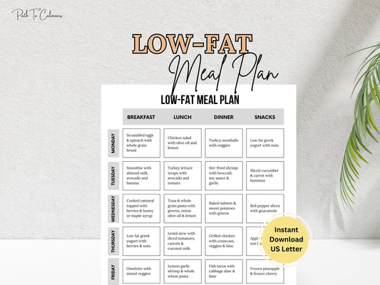 Low-Fat Meal Plan